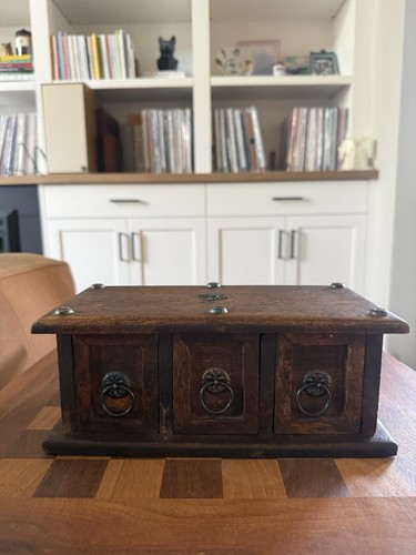 Vintage wooden jewelry storage - vintage,